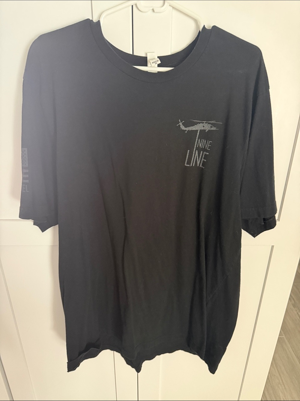 Nine line apparel black T-shirt, size 3 XL